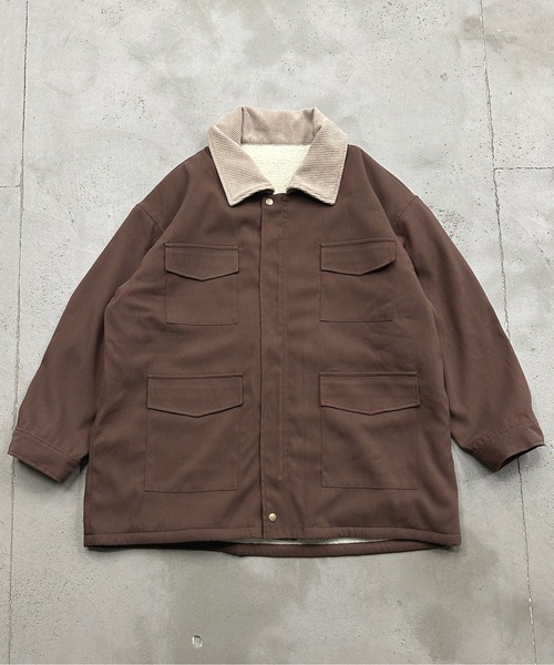 kutir(クティール)の「【M,L2サイズ展開】裏ボアポケットブルゾン(ブルゾン・レディース・カーキ/ネイビー/ブラウン・MEDIUM/LARGE)」の14枚目の写真