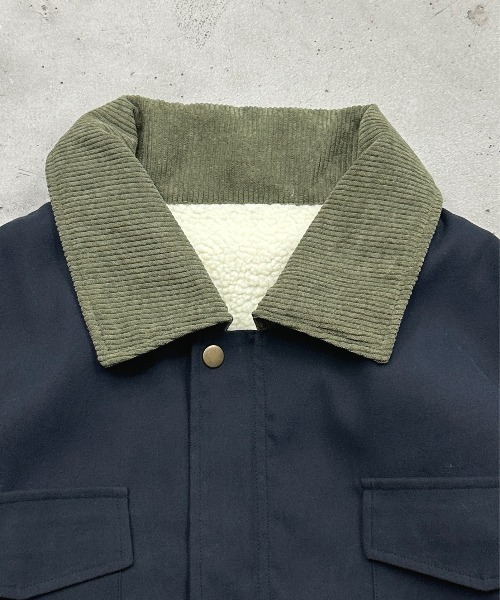kutir(クティール)の「【M,L2サイズ展開】裏ボアポケットブルゾン(ブルゾン・レディース・カーキ/ネイビー/ブラウン・MEDIUM/LARGE)」の7枚目の写真