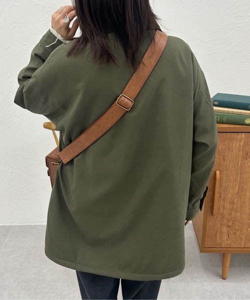kutir(クティール)の「【M,L2サイズ展開】裏ボアポケットブルゾン(ブルゾン・レディース・カーキ/ネイビー/ブラウン・MEDIUM/LARGE)」の17枚目の写真