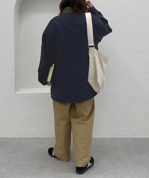 kutir(クティール)の「【M,L2サイズ展開】裏ボアポケットブルゾン(ブルゾン・レディース・カーキ/ネイビー/ブラウン・MEDIUM/LARGE)」の11枚目の写真