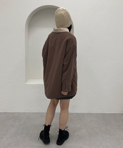 kutir(クティール)の「【M,L2サイズ展開】裏ボアポケットブルゾン(ブルゾン・レディース・カーキ/ネイビー/ブラウン・MEDIUM/LARGE)」の10枚目の写真