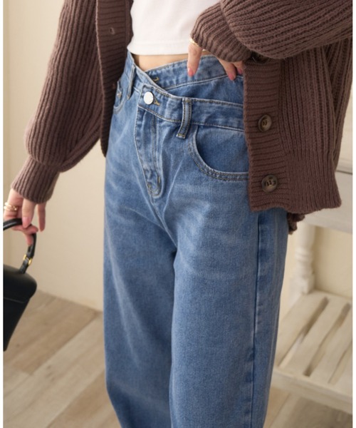Ada.（エイダ）の「ウエストクロス ストレート デニム（デニムパンツ