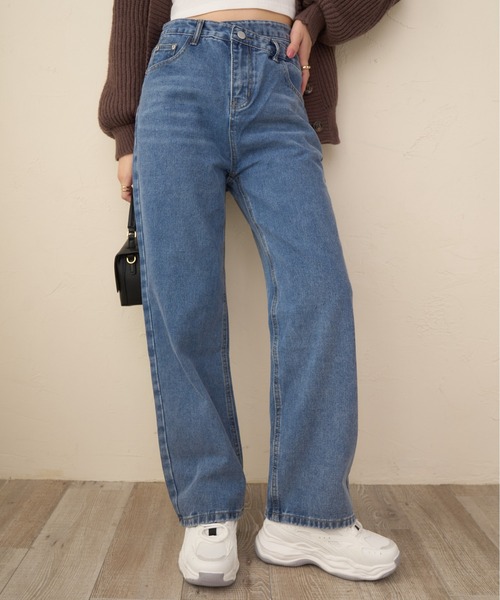 Ada.(エイダ)の「ウエストクロス ストレート デニム(デニムパンツ・レディース・ライトブルー/ダークグレー/ブルーグレー/ブルー系その他・S/M)」の9枚目の写真