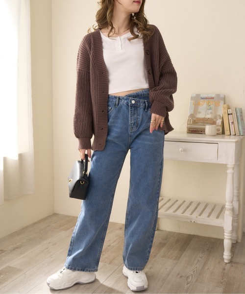 Ada.(エイダ)の「ウエストクロス ストレート デニム(デニムパンツ・レディース・ライトブルー/ダークグレー/ブルーグレー/ブルー系その他・S/M)」の11枚目の写真