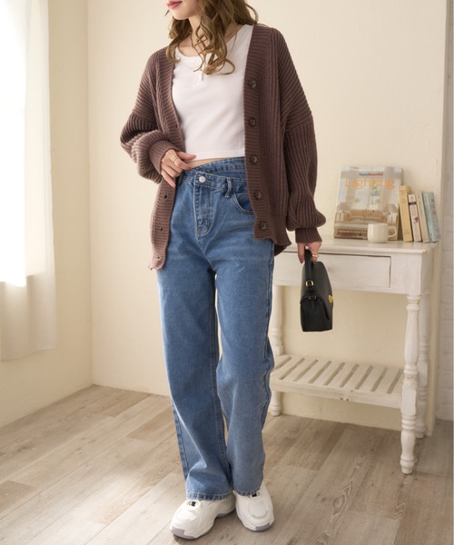 Ada.(エイダ)の「ウエストクロス ストレート デニム(デニムパンツ・レディース・ライトブルー/ダークグレー/ブルーグレー/ブルー系その他・S/M)」の12枚目の写真