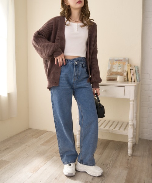 Ada.(エイダ)の「ウエストクロス ストレート デニム(デニムパンツ・レディース・ライトブルー/ダークグレー/ブルーグレー/ブルー系その他・S/M)」の16枚目の写真
