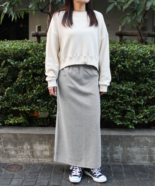 CONVERSE（コンバース）の「【CONVERSE/コンバース】ダンボールＩラインスカート（スカート・レディース・杢グレー/ブラック/アイボリー・L/M）」の8枚目の写真
