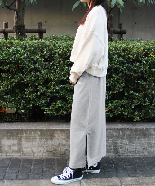 CONVERSE（コンバース）の「【CONVERSE/コンバース】ダンボールＩラインスカート（スカート・レディース・杢グレー/ブラック/アイボリー・L/M）」の7枚目の写真