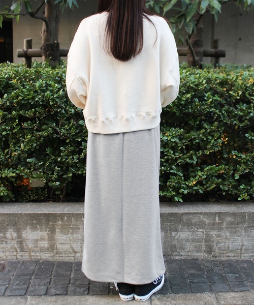 CONVERSE（コンバース）の「【CONVERSE/コンバース】ダンボールＩラインスカート（スカート・レディース・杢グレー/ブラック/アイボリー・L/M）」の6枚目の写真
