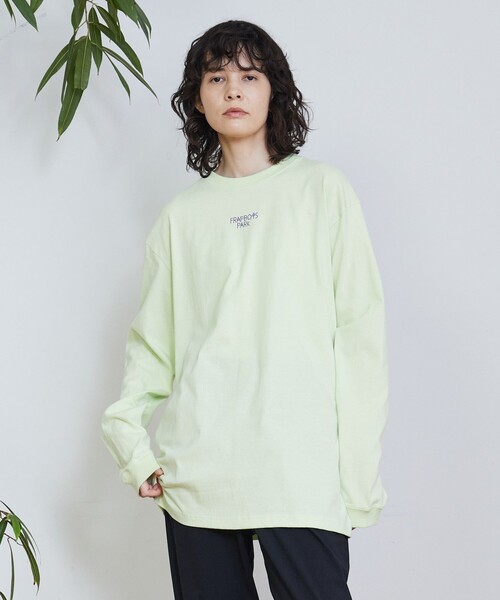 FRAPBOIS(フラボア)の「マークL/ST(Tシャツ/カットソー・レディース・ピンク/ホワイト/ライム/ブラック・2/1)」の3枚目の写真