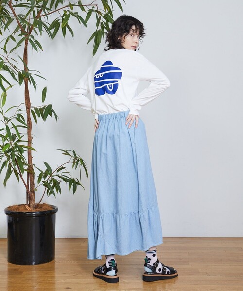 FRAPBOIS(フラボア)の「マークL/ST(Tシャツ/カットソー・レディース・ピンク/ホワイト/ライム/ブラック・2/1)」の8枚目の写真