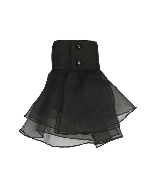 ADAM ET ROPE'（アダムエロペ）の「【サステナブル】シアーカフス（その他小物・レディース・サックスブルー/ブラック・FREE）」の5枚目の写真