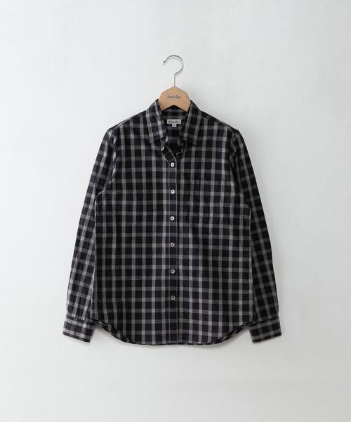 Steven Alan（スティーブンアラン）の「＜Steven Alan＞TOP CHECK REVERSE SEAM　SHIRT/ｼｬﾂ ◆（シャツ/ブラウス・レディース・グレー/ネイビー・MEDIUM/SMALL）」の2枚目の写真