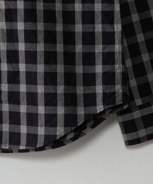 Steven Alan（スティーブンアラン）の「＜Steven Alan＞TOP CHECK REVERSE SEAM　SHIRT/ｼｬﾂ ◆（シャツ/ブラウス・レディース・グレー/ネイビー・MEDIUM/SMALL）」の6枚目の写真