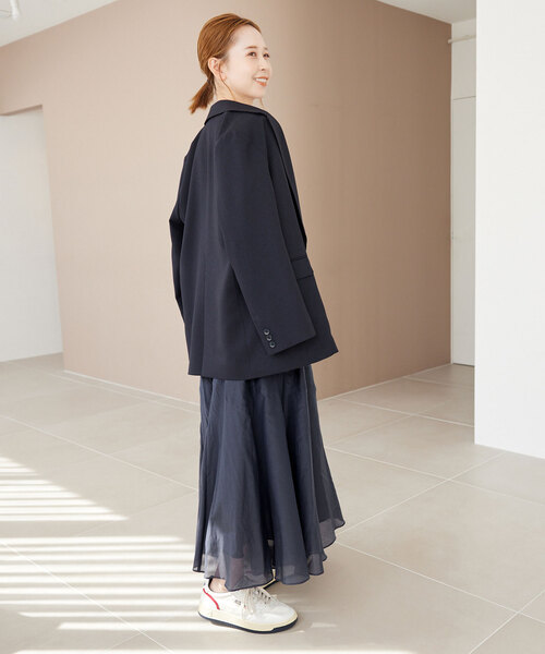 SLOBE IENA(スローブイエナ)の「《追加3》綿シルク切替ギャザースカート(スカート・レディース・ブラウン/チャコールグレー/イエロー・FREE)」の11枚目の写真