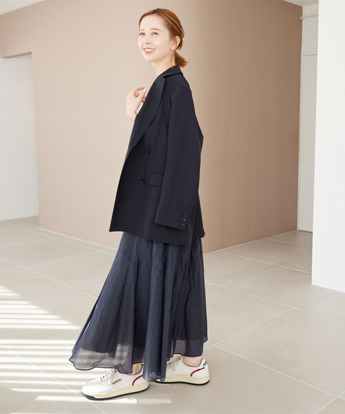 SLOBE IENA(スローブイエナ)の「《追加3》綿シルク切替ギャザースカート(スカート・レディース・ブラウン/チャコールグレー/イエロー・FREE)」の12枚目の写真