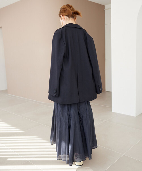 SLOBE IENA(スローブイエナ)の「《追加3》綿シルク切替ギャザースカート(スカート・レディース・ブラウン/チャコールグレー/イエロー・FREE)」の13枚目の写真