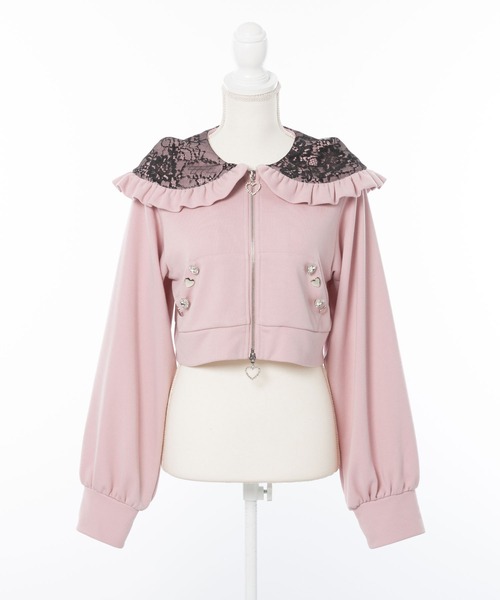完売品　myu♡フリルロングパーカー CHERI since1985 パーカー 裾フリルUVカットメッシュパーカー