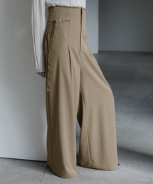 select MOCA | サイドベルトハイウエストワイドパンツ(スラックス)