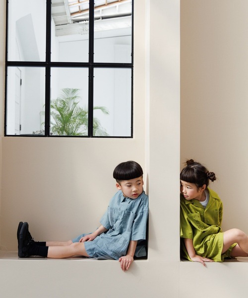 LOWRYS FARM(ローリーズファーム)の「ノルマンディシャツ 986704(シャツ/ブラウス・キッズ・チャコールグレー/ブルー/グリーン・110cm/120cm/130cm/140cm/150cm)」の13枚目の写真