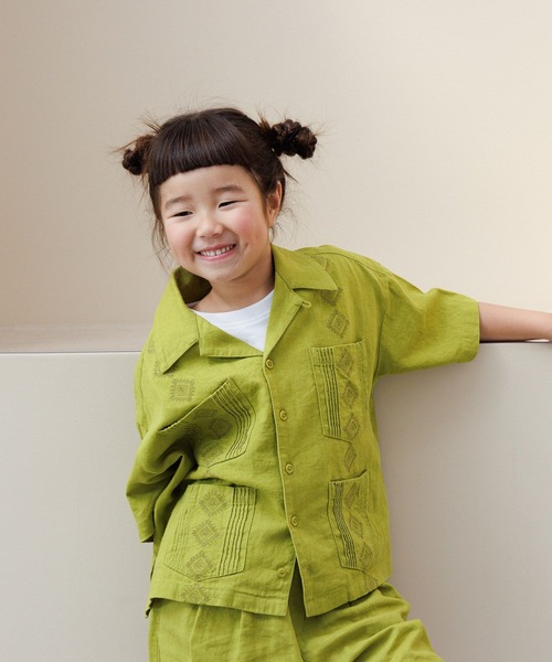 LOWRYS FARM(ローリーズファーム)の「ノルマンディシャツ 986704(シャツ/ブラウス・キッズ・チャコールグレー/ブルー/グリーン・110cm/120cm/130cm/140cm/150cm)」の17枚目の写真