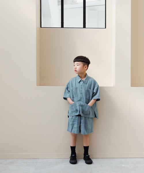 LOWRYS FARM(ローリーズファーム)の「ノルマンディシャツ 986704(シャツ/ブラウス・キッズ・チャコールグレー/ブルー/グリーン・110cm/120cm/130cm/140cm/150cm)」の20枚目の写真