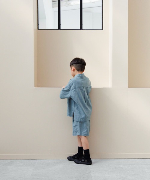 LOWRYS FARM(ローリーズファーム)の「ノルマンディシャツ 986704(シャツ/ブラウス・キッズ・チャコールグレー/ブルー/グリーン・110cm/120cm/130cm/140cm/150cm)」の21枚目の写真