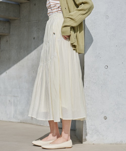 Arnold Palmer（アーノルドパーマー）の「シャーリング シアースカート（スカート・レディース・アイボリー/ブラック・S/M/L）」の9枚目の写真