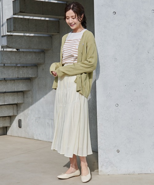 Arnold Palmer（アーノルドパーマー）の「シャーリング シアースカート（スカート・レディース・アイボリー/ブラック・S/M/L）」の11枚目の写真