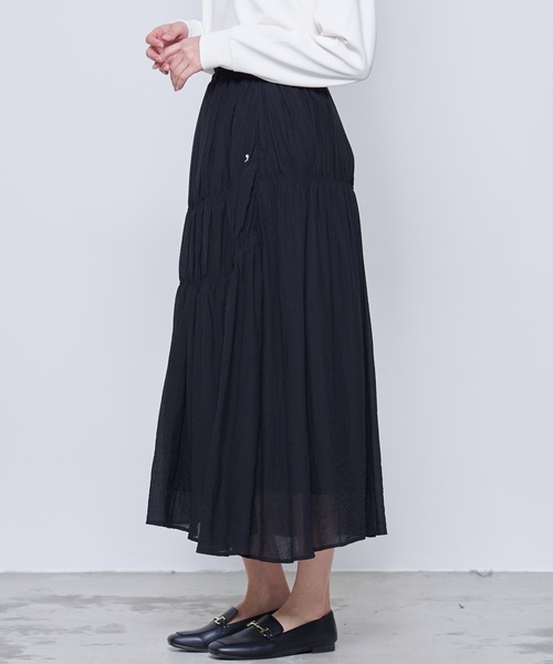 Arnold Palmer（アーノルドパーマー）の「シャーリング シアースカート（スカート・レディース・アイボリー/ブラック・S/M/L）」の7枚目の写真