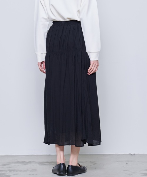 Arnold Palmer（アーノルドパーマー）の「シャーリング シアースカート（スカート・レディース・アイボリー/ブラック・S/M/L）」の8枚目の写真