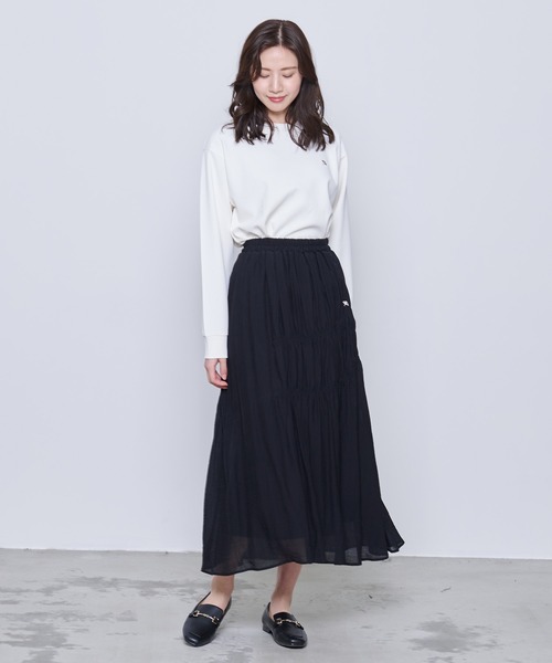 Arnold Palmer（アーノルドパーマー）の「シャーリング シアースカート（スカート・レディース・アイボリー/ブラック・S/M/L）」の15枚目の写真