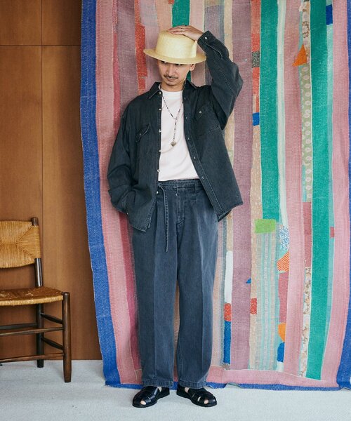 JOURNAL STANDARD relume（ジャーナルスタンダード　レリューム）の「AMERICAN デニムシャツ by COTTON USA（シャツ/ブラウス・メンズ・ブラック/ネイビー・MEDIUM/LARGE）」の3枚目の写真