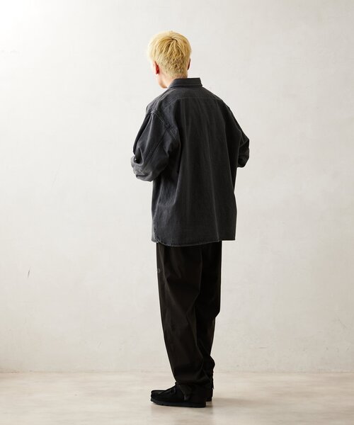 JOURNAL STANDARD relume（ジャーナルスタンダード　レリューム）の「AMERICAN デニムシャツ by COTTON USA（シャツ/ブラウス・メンズ・ブラック/ネイビー・MEDIUM/LARGE）」の8枚目の写真