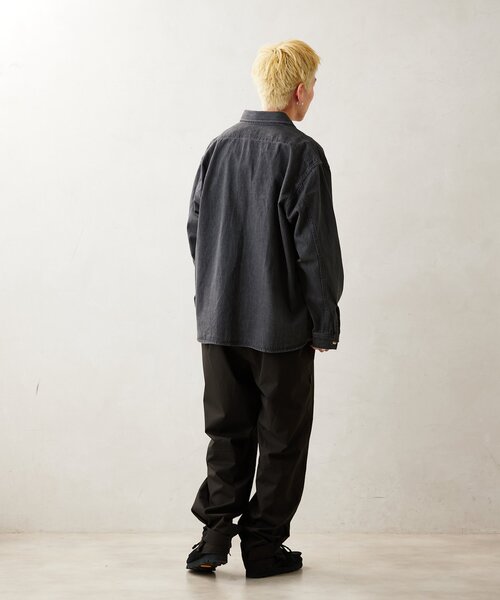 JOURNAL STANDARD relume（ジャーナルスタンダード　レリューム）の「AMERICAN デニムシャツ by COTTON USA（シャツ/ブラウス・メンズ・ブラック/ネイビー・MEDIUM/LARGE）」の9枚目の写真