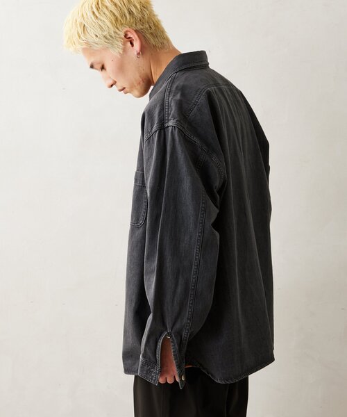 JOURNAL STANDARD relume（ジャーナルスタンダード　レリューム）の「AMERICAN デニムシャツ by COTTON USA（シャツ/ブラウス・メンズ・ブラック/ネイビー・MEDIUM/LARGE）」の19枚目の写真