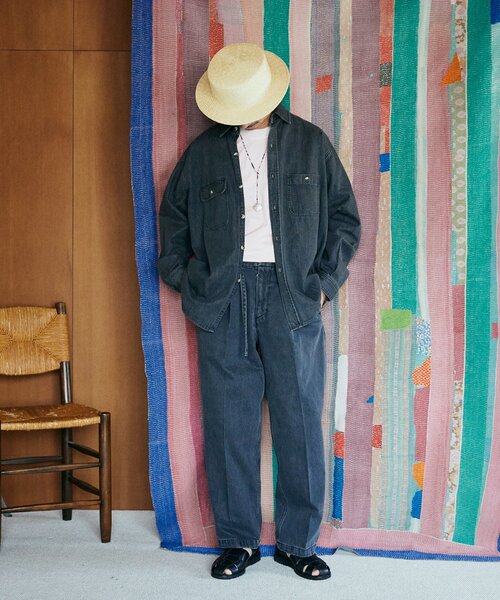 JOURNAL STANDARD relume（ジャーナルスタンダード　レリューム）の「AMERICAN デニムシャツ by COTTON USA（シャツ/ブラウス・メンズ・ブラック/ネイビー・MEDIUM/LARGE）」の22枚目の写真