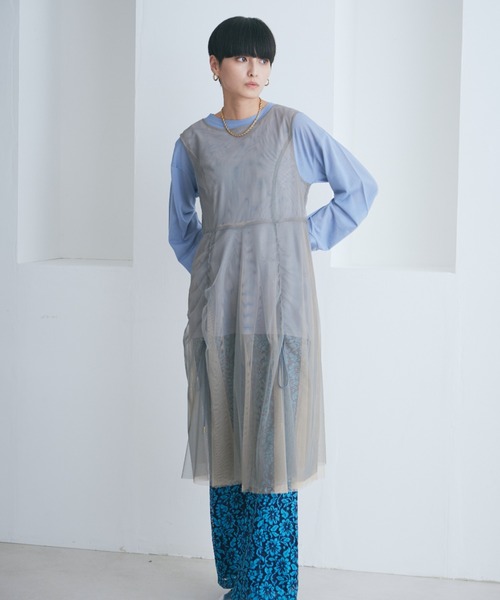 【セール】レイヤードチュールワンピース（ワンピース）｜ROSE BUD（ローズバッド）