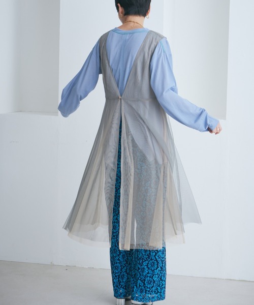 【セール】レイヤードチュールワンピース（ワンピース）｜ROSE BUD（ローズバッド）