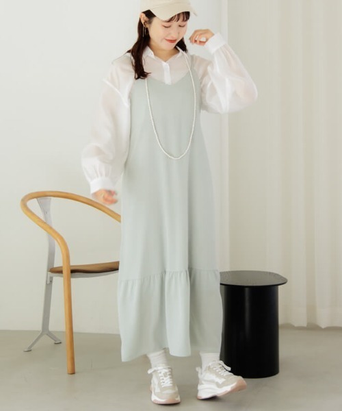 flower(フラワー)の「ハーティキャミワンピース3(ワンピース・レディース・ミント/アイボリー・FREE)」の2枚目の写真