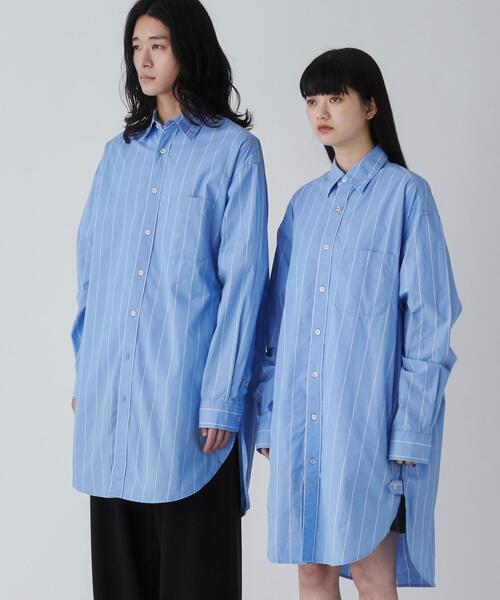 THE STANDARD（ザスタンダード）の「WEGO/ストライプロングシャツ（シャツ/ブラウス・メンズ・ホワイト系その他4/ブルー系その他4・LARGE/MEDIUM）」の2枚目の写真