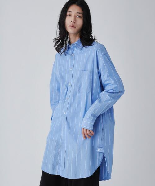 THE STANDARD（ザスタンダード）の「WEGO/ストライプロングシャツ（シャツ/ブラウス・メンズ・ホワイト系その他4/ブルー系その他4・LARGE/MEDIUM）」の13枚目の写真