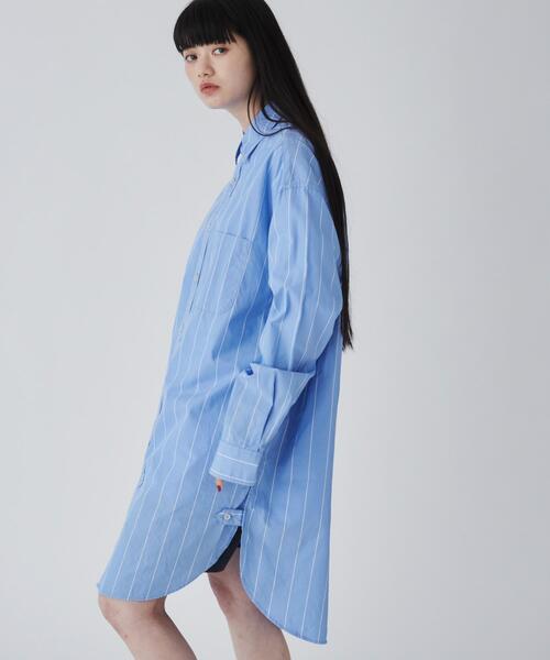 THE STANDARD（ザスタンダード）の「WEGO/ストライプロングシャツ（シャツ/ブラウス・メンズ・ホワイト系その他4/ブルー系その他4・LARGE/MEDIUM）」の5枚目の写真