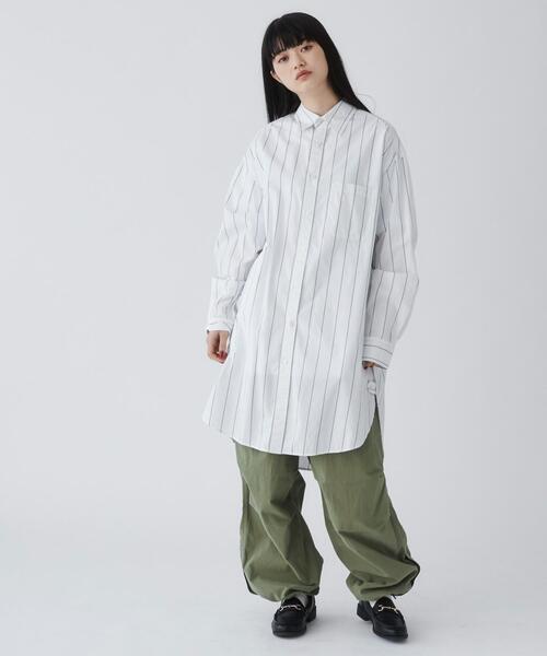 セール】WEGO/ストライプロングシャツ（シャツ/ブラウス）｜THE