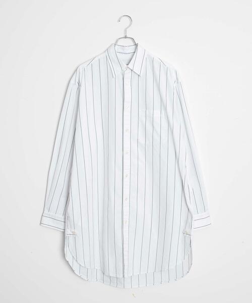 THE STANDARD（ザスタンダード）の「WEGO/ストライプロングシャツ（シャツ/ブラウス・メンズ・ホワイト系その他4/ブルー系その他4・LARGE/MEDIUM）」の8枚目の写真