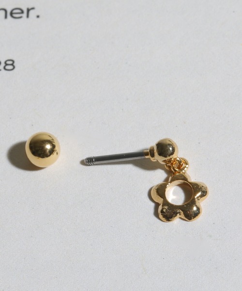 Peony(ピオニー)の「【Peony/ピオニー】/サージカルステンレス 316L 0.8mm ワンポイントモチーフピアス(ピアス(両耳用)・レディース・ゴールド系3/ゴールド系その他3/シルバー系その他3/ゴールド系その他/シルバー系その他/ゴールド系その他5/ゴールド系4/ゴールド系5/ゴールド系1・FREE)」の13枚目の写真