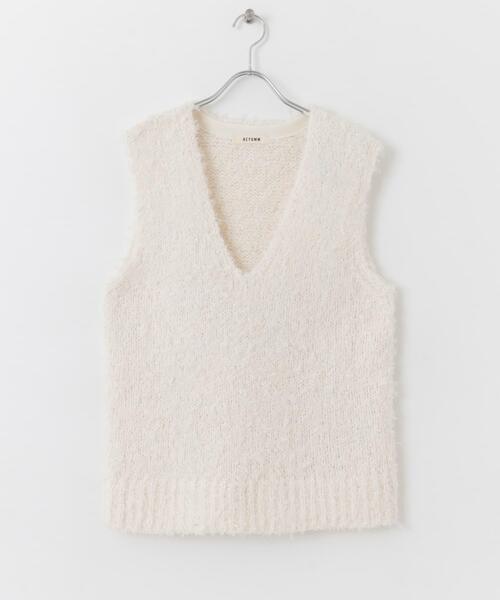 HEYUMM（ヘユム）の「チュールテープニットベスト（ベスト・レディース・ブラック/アイボリー/グレー・ONE）」の14枚目の写真