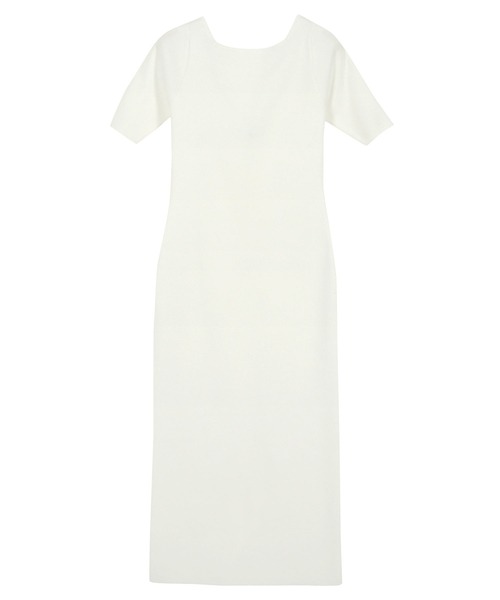 KOBE LETTUCE（コウベレタス）の「[ 岡部あゆみさんコラボ ]　選べるタイプとサイズスクエアボートネックニットワンピース（ワンピース・レディース・クリーム/アイボリー系/ブラウン系/ブラック/ブルーグレー/モカ/ブラック系/ブルー系/ピンク系/ライトピンク/ホワイト/ホワイト系/ネイビー系/ネイビー・S/S1/M1/M）」の19枚目の写真