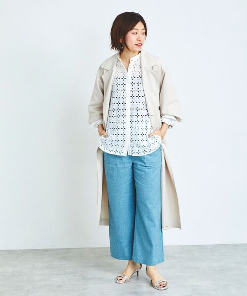 le.coeur blanc(ルクールブラン)の「カットワークレースシャツ(シャツ/ブラウス・レディース・ブラック/オフホワイト・38)」の9枚目の写真