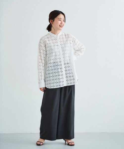 le.coeur blanc(ルクールブラン)の「カットワークレースシャツ(シャツ/ブラウス・レディース・ブラック/オフホワイト・38)」の18枚目の写真